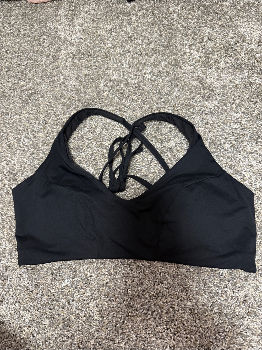 Athleta Black Strappy bikini top with Crisscross Back - Picture 1 of 2